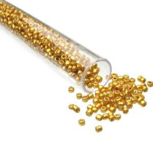 gold seed beads size 11