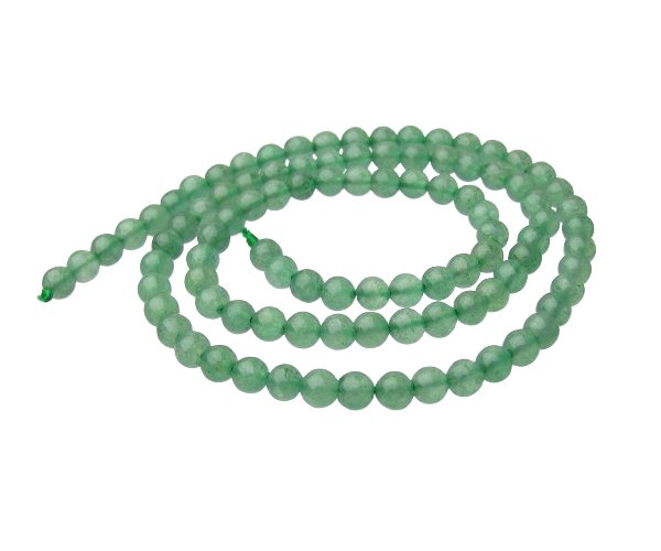 green aventurine 4mm round gemstone beads