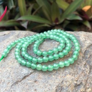 green aventurine 4mm round gemstone beads
