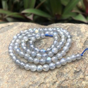 labradorite 4mm round gemstone beads