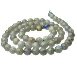labradorite 6mm faceted beads