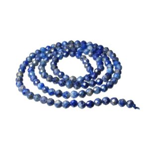 lapis lazuli tiny faceted gemstone beads 3mm