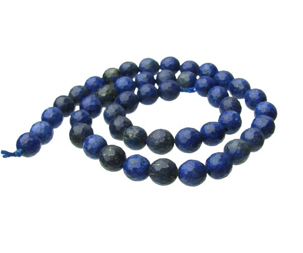 lapis lazuli faceted round gemstone beads