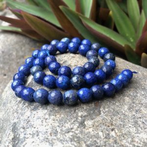 lapis lazuli faceted round gemstone beads