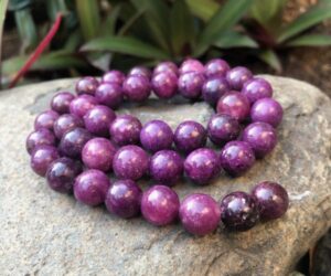 lepidolite 10mm round gemstone beads australia