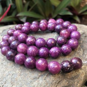 lepidolite 10mm round gemstone beads australia