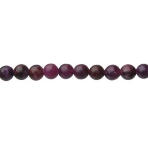 lepidolite 6mm round gemstone beads