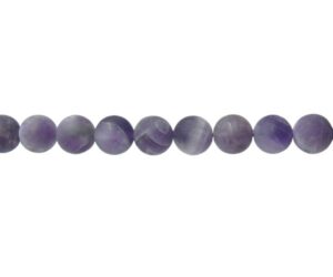 matte amethyst 10mm round gemstone beads