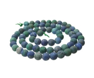 matte chrysocolla 6mm round gemstone beads