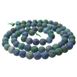 matte chrysocolla 6mm round gemstone beads