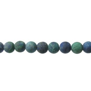 matte chrysocolla 6mm round gemstone beads