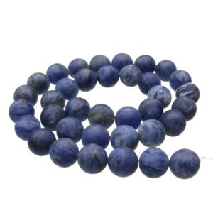 matte sodalite gemstone round beads 10mm