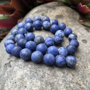 matte sodalite gemstone round beads 10mm