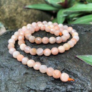 mixed moonstone and sunstone 6mm round gemstone beads