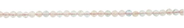 morganite gemstone beads faceted round 3mm