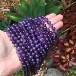 natural amethyst crystal beads
