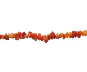orange coral chip beads