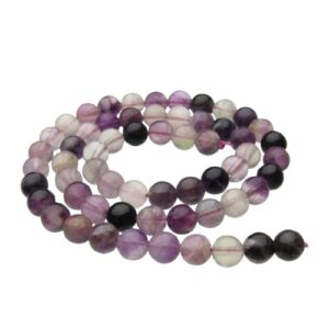 purple fluorite 6mm round gemstone beads Australia