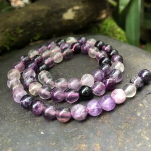 purple fluorite 6mm round gemstone beads Australia