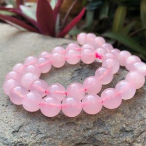 rose quartz 10mm round gemstone beads