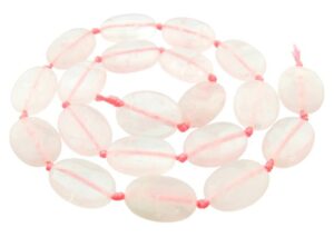 rose quartz oval beads gemstones