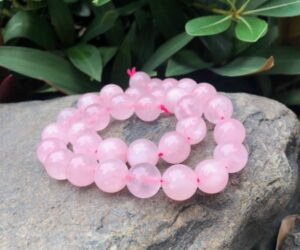 rose quartz 12mm round natural crystal beads