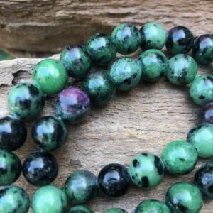 ruby zoisite 8mm beads
