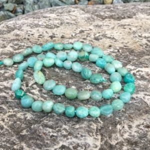 russianamazonitepebblebeads4 russian amazonite pebble gemstone beads