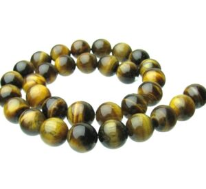 tiger eye 12mm round gemstone beads