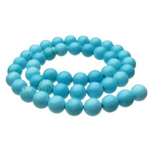 turquoise magnesite 8mm round gemstone beads