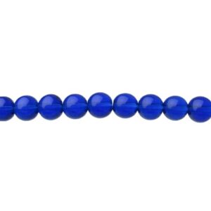 deep blue glass round beads 8mm