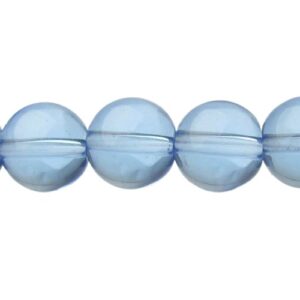 light sapphire blue glass round beads 8mm
