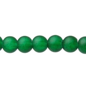 frosted green 4mm glass beads australia