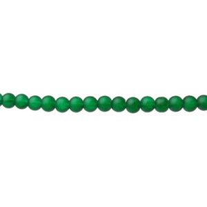 frosted green 4mm glass beads australia