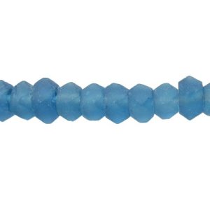 blue recycled glass beads