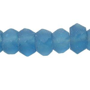 blue recycled glass beads