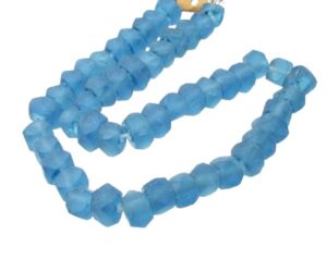 blue recycled glass beads