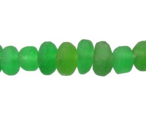 recycled glass beads green