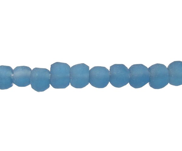 recycled beach glass beads blue