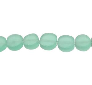 recycled beach glass coin beads