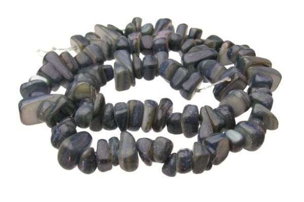 dark grey shell chip beads