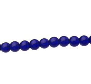 deep blue glass round beads 6mm