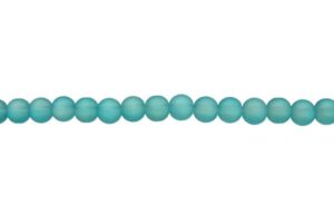 frosted glass round beads aqua blue 8mm