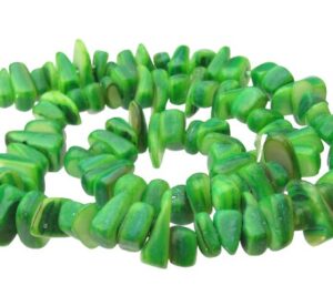 green shell chip beads