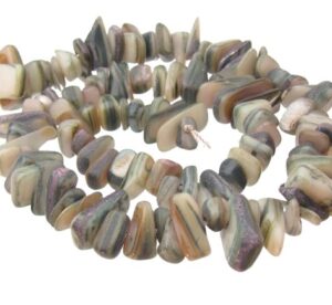 grey shell chip beads
