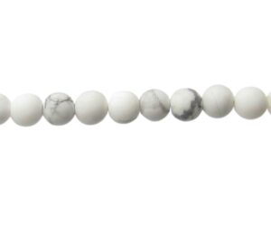 matte howlite gemstone round beads 4mm