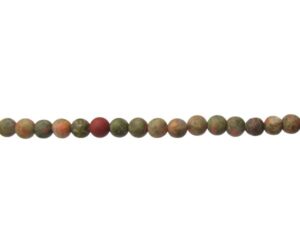 matte unakite gemstone round beads 4mm australia