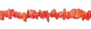 salmon red shell chip beads