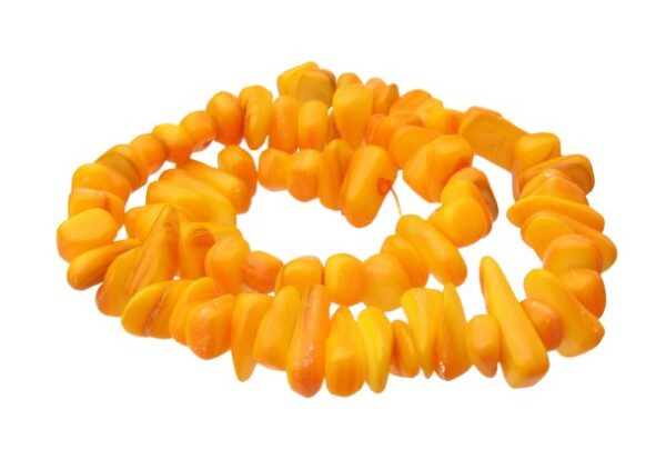 yellow shell chip beads