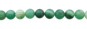green banded agate 12mm round beads